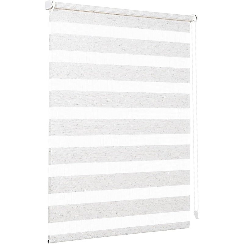 Store Double Klemmfix Sans Perçage Pour FenĂȘtre, Store Double 45 Cm De Large, Store Enrouleur Duo, Protection Solaire, 45 X 130 Cm, Lin