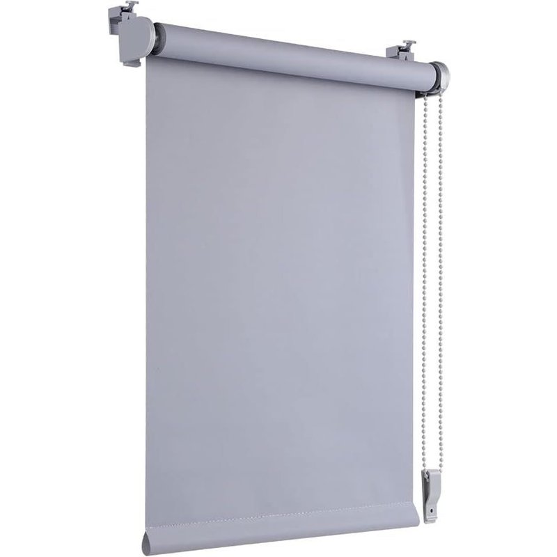 Store Occultant Thermique,65X160 Cm,Gris Clair,Sans Perçage,Avec RevĂȘtement De La MĂȘme Couleur,CertifiĂ© Ăko-Tex Standard 100,Klemmfix,Pour FenĂȘtre Et Porte