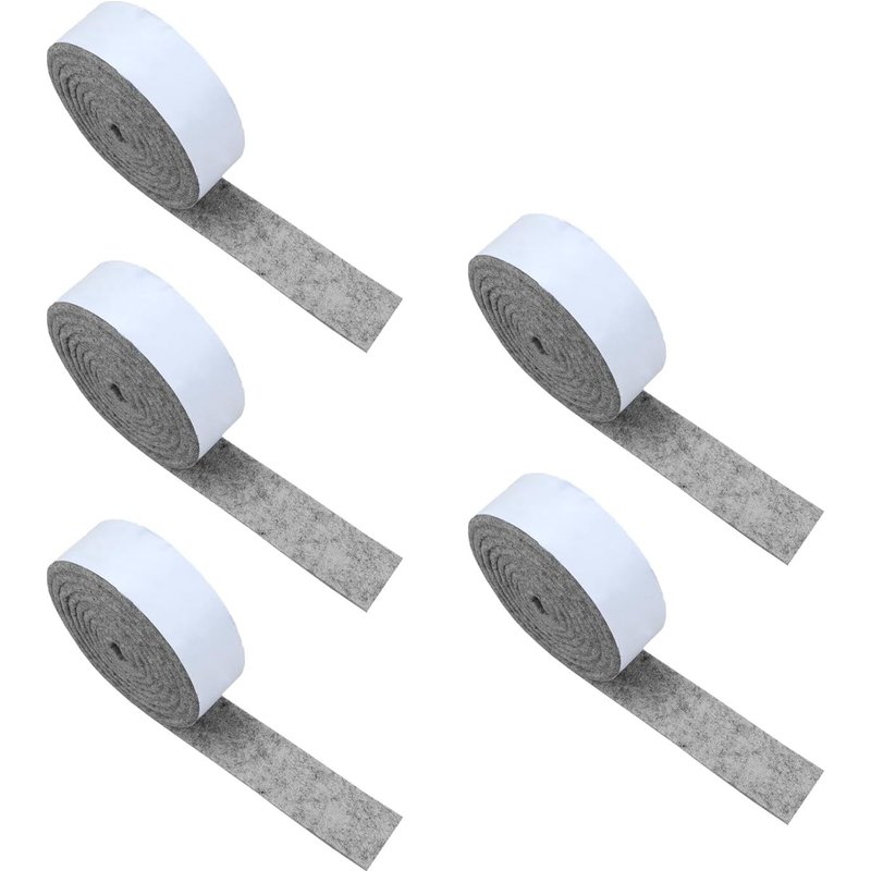 5 Rolls Felt Pads Self Adhesive Furniture Pads For Tables And Chairs-Felt Strips Non-Slip-Cut To Protect Furniture Floors And Cupboard Legs (100cm X 2cm)