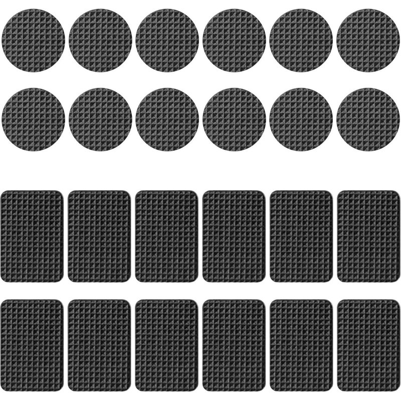 24 Pieces Non-Slip Rubber Feet Feet Furniture Protector Pads For Wooden Floors,Table Legs,Chair,Bed (Black)