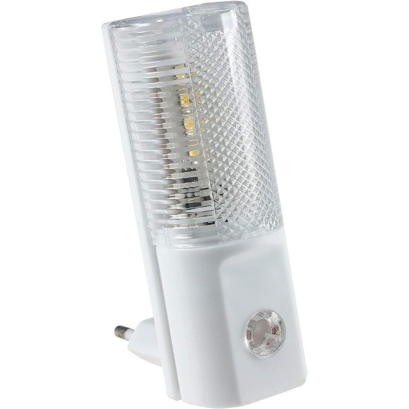 Veilleuse Led Avec Interrupteur Crépusculaire - Prise 230 V - Éclairage D'escalier Pour Chambre D'enfant - S'allume Dans L'obscurité - Lumière Blanche 1 W