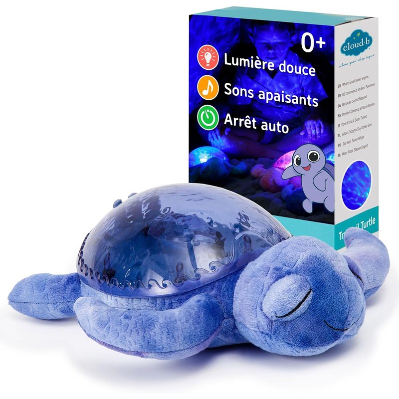 Veilleuse Apaisante Projecteur De Fonds Marins Avec Sons Apaisants LuminositĂ© Et Vitesse Du Mouvement RĂ©glables ArrĂȘt Automatique Veilleuse Musicale Tortue Tranquil Turtle Ocean