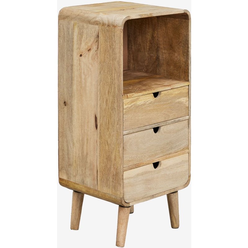 Table De Chevet En Bois De Manguier Yulara Bois De Mangue