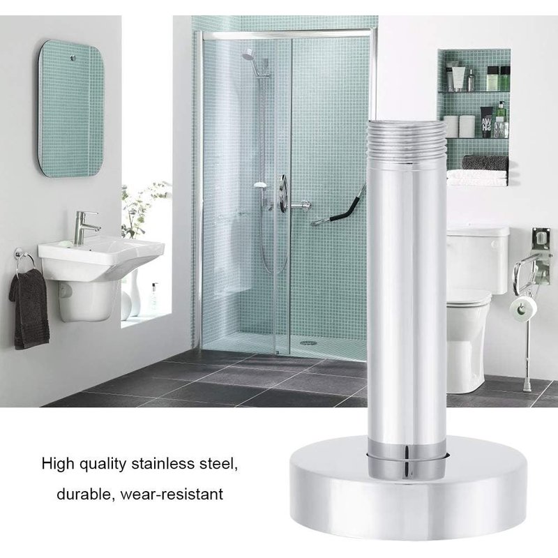 10cm Bras de Douche avec Bride, G1/2 Extension Bras de Douche Rond en Acier Inoxydable ChromĂ© - Rallonge Bras de TĂȘte de Douche pour Salle de Bain TĂȘte de Douche Fixe