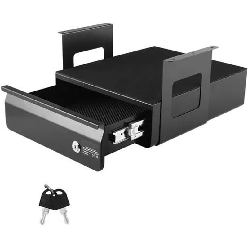 Tiroir Coulissant De 33 Cm De Large Sous Le Bureau-Duoku-Rangement De Bureau Dissimulé Et Verrouillable (35,6 X 33 X 18,8 Cm).