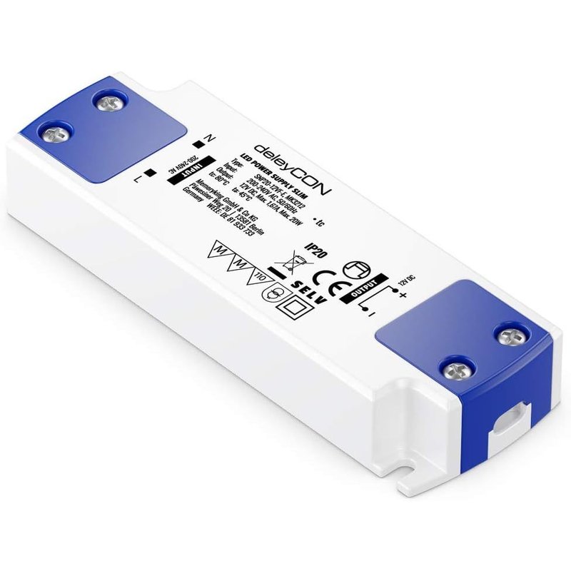 12 V SLIM LED Transformateur Bloc D'alimentation 0-20 W 200-240 V à 12 V DC LED Lampes Bandes Lumineuses G4 MR11 MR16 Luminaires Protection Contre la Surcharge et la Surchauffe