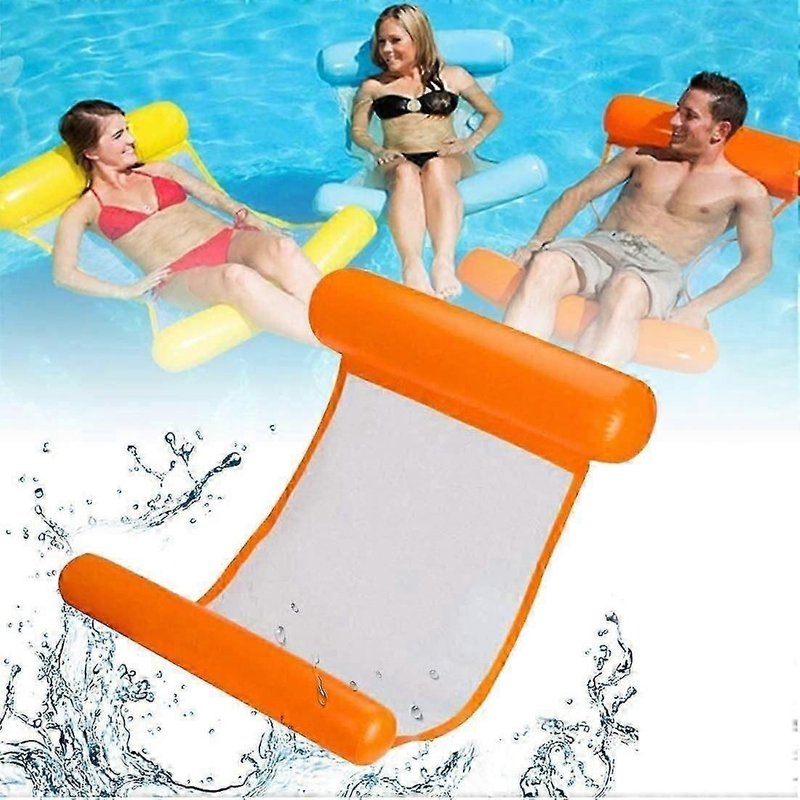 Hamac Gonflable 4 En 1 Pour Piscine, Chaise Longue, Matelas Pneumatique, Hamac Gonflable Pour Piscine (Orange)