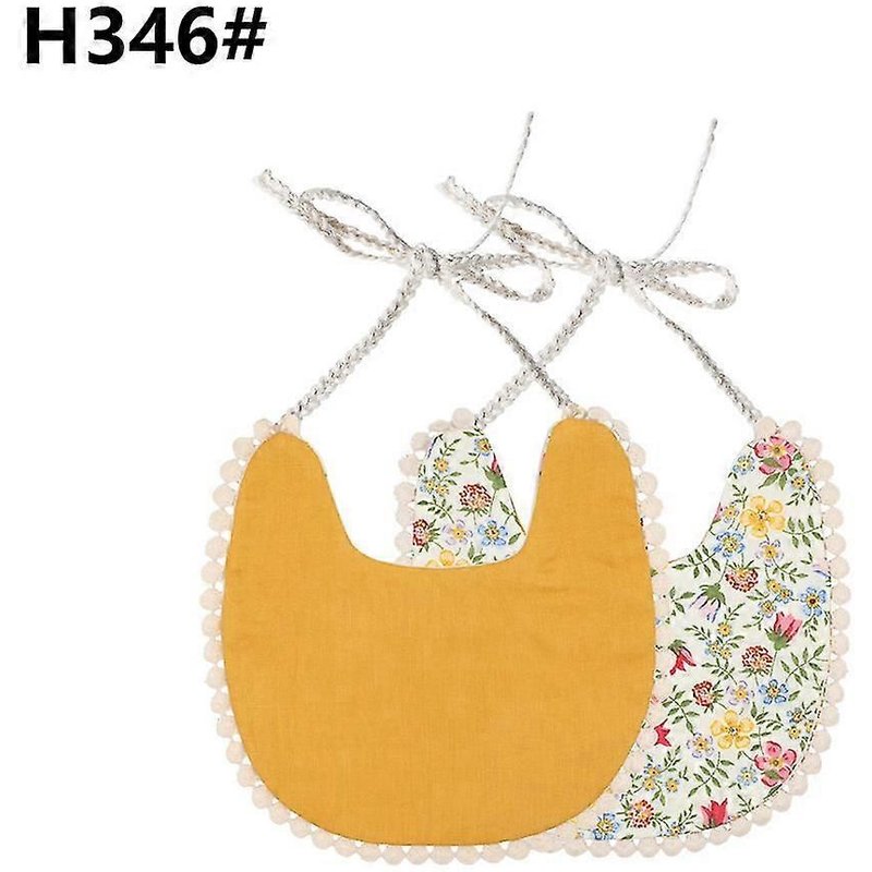 Bavoirs Réglables Pour Garçons Et Filles Tablier En Coton Respectueux De La Peau Pour L'alimentation Des Tout-Petits-H346