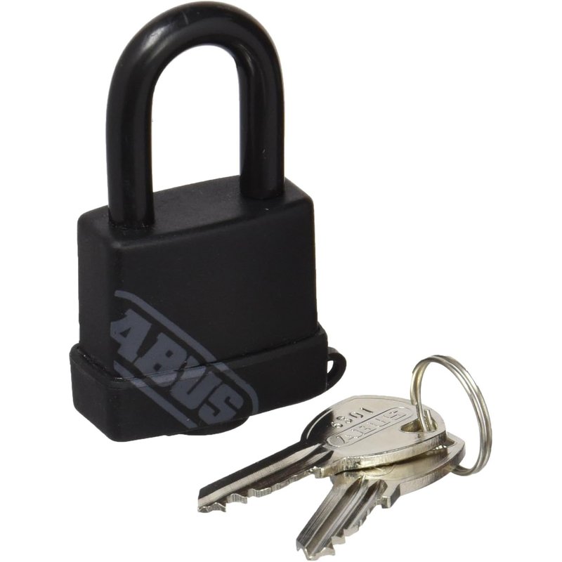 Noir 35/70 Cadenas en laiton avec RevĂȘtement en vinyle Noir 35 mm avec clĂ©s identiques