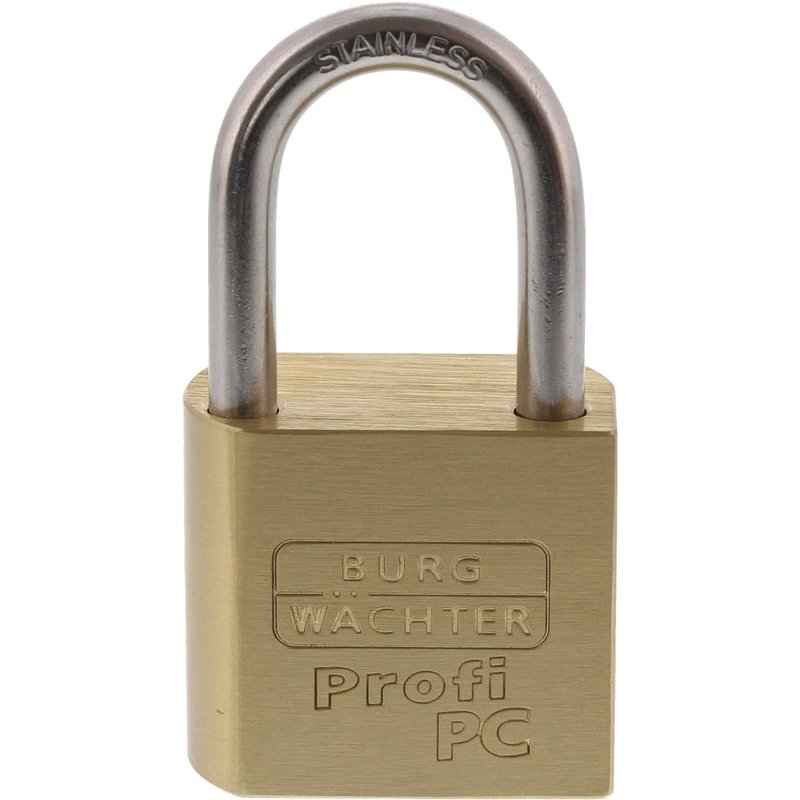 cadenas, cadenas pour demi-cylindre profilé, épaisseur d'anse 8 mm, serrure en laiton massif, anse dure en acier, double verrouillage, professionnel 116 PC 50