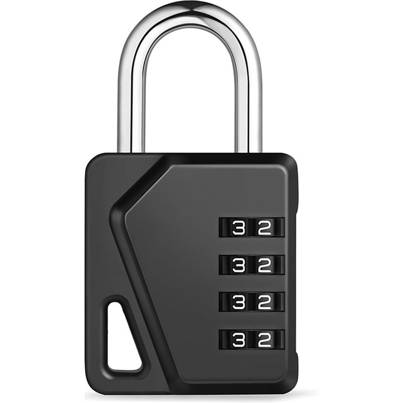 Cadenas Casier (Avec plaque signalétique), Cadenas Code 4 Chiffres Pour College, Casier Vestiaire Sport, Cadenas Exterieur Pour Abri de Jardin, Portail (Noir)