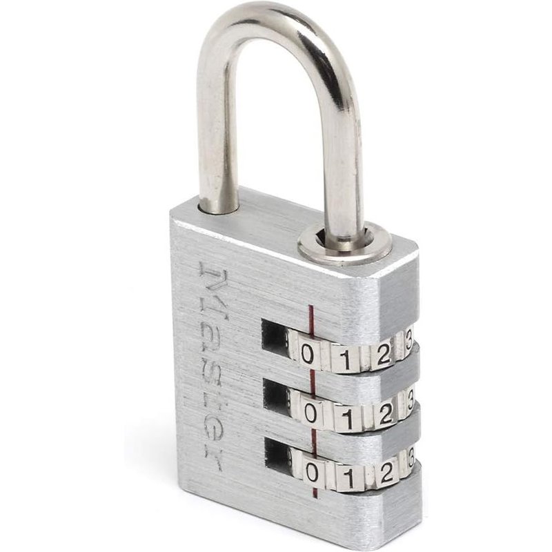 Cadenas Ă Combinaison Programmable en Aluminium, gris, 3 x 6,5 x 1,3 cm