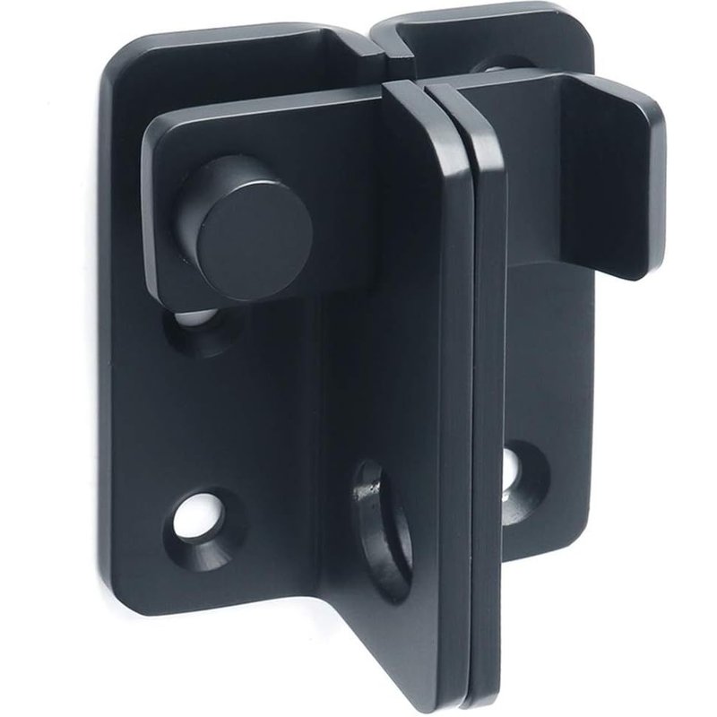 Verrou Porte Coulissante Serrure Volet Loquet Porte Verrou Portail Ă Bascule Boulon avec Vis pour Porte, FenĂȘtre, Placard et Jardin, Finition Noir Mat en Acier Inoxydable, EMS3005-B