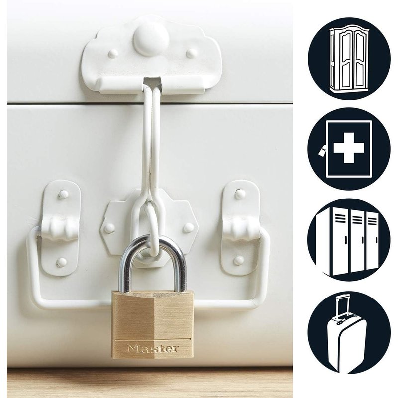 Lot de 4 Cadenas à Clé en Laiton, Doré, 6 x 4 x 1,3 cm