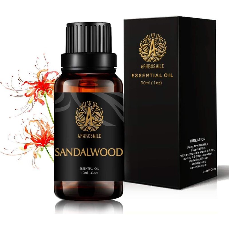 Aromatherapy Sandalwood Essential Oil,100% Pure Sandalwood Oil for Diffuser,Humidifier,1oz-30ml Therapeutic Quality Sandalwood Essential Oil for Home