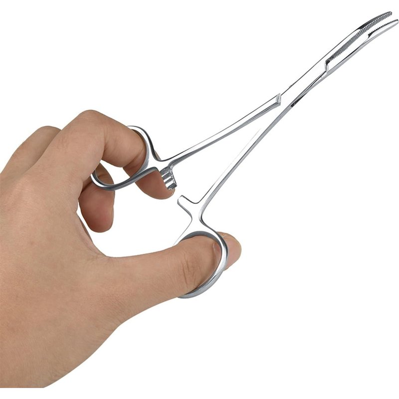 Stainless Steel Pet Tweezers Dog Home Grooming Scissors Facial Cleaning Straight Tweezer(Big)