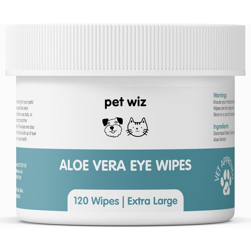 Aloe Vera Eye Wipes For Cleaning Dogs And Cats-Size Xl (120 Wipes)