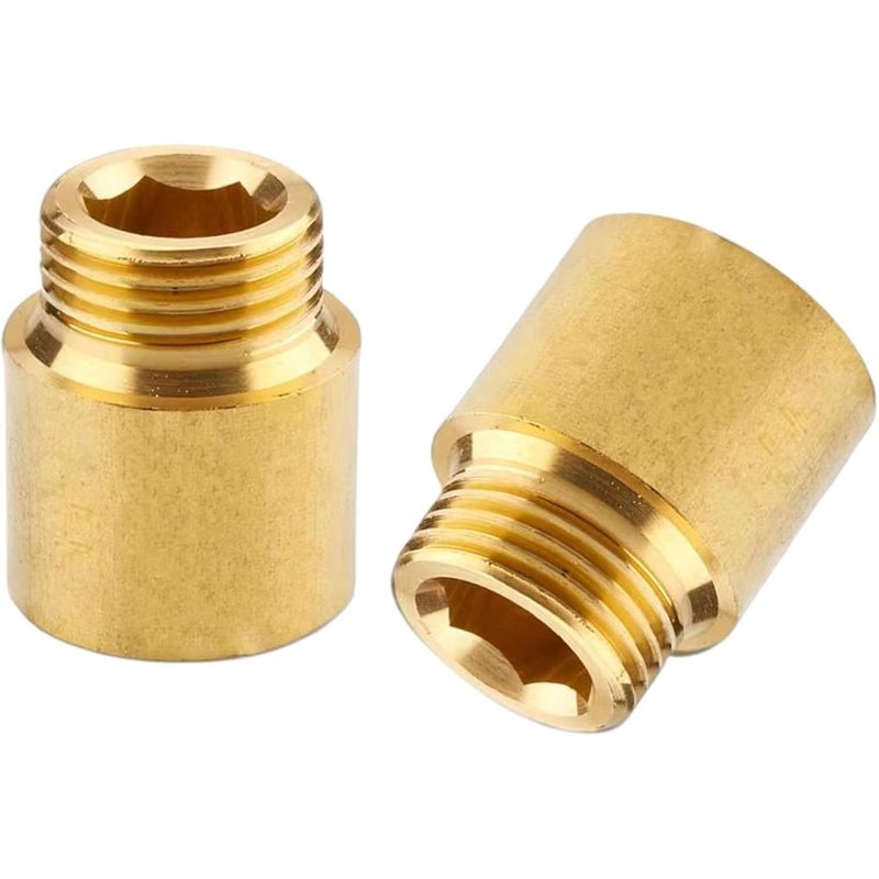 Lot de 2 rallonges de robinet G1/2"" x 20 mm,en laiton DN15 x 20 mm,raccord fileté