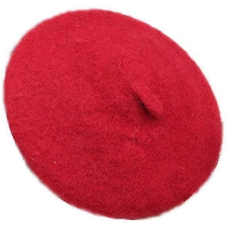 Couleur Unie Pet Mode Béret Chat Chien Chaud Capuche Mignon Tout Assorti Casque-Rouge-M