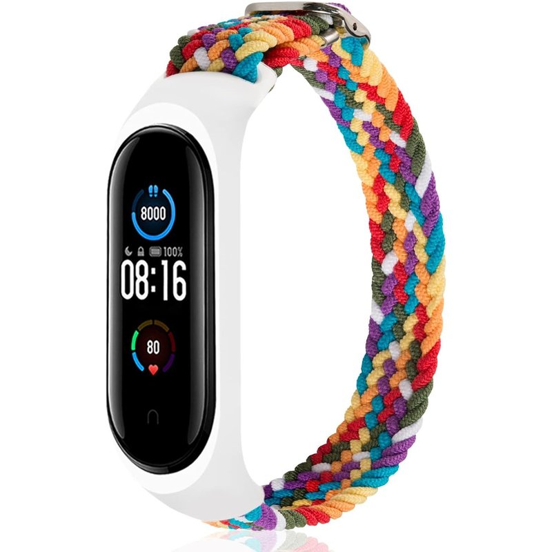 Sitafu Bracelet Pour Xiaomi Mi Band 6/Xiaomi Mi Band 5,Nylon Bracelet De Remplacement Pour Xiaomi Mi Band 7 - Ajustable Tressée Sport Bracelet Pour Xiaomi Mi Band 7/6/5/4/3