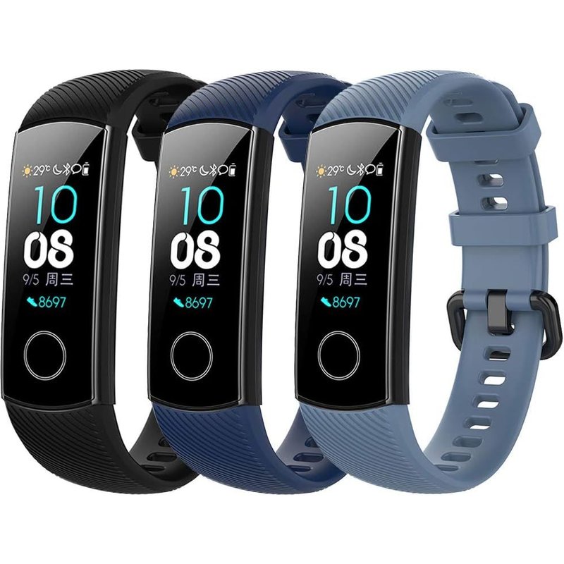 Lot De 3 Bracelets De Rechange Réglables En Silicone Souple Pour Honor Band 5/Band 4