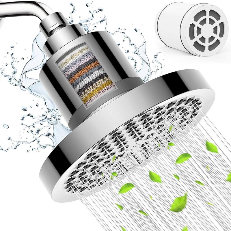 Pomme De Douche Avec Filtre, Tete De Douche Haute Pression, Pommeau Douche Pluie Ă Ăconomie U200Bd'Eau, Ronde Pommeau De Douche FixĂ© Universelle