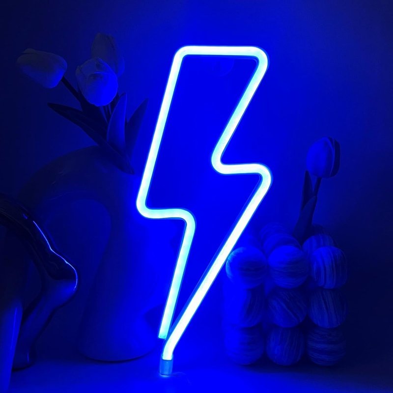 Éclair Néon,Éclair Neon Lights Usb Ou Alimenté Led Éclair Neon Par Batterie Neon Lights Chambre À Coucher Kids Playground Neon Party Room Décoration De Noël