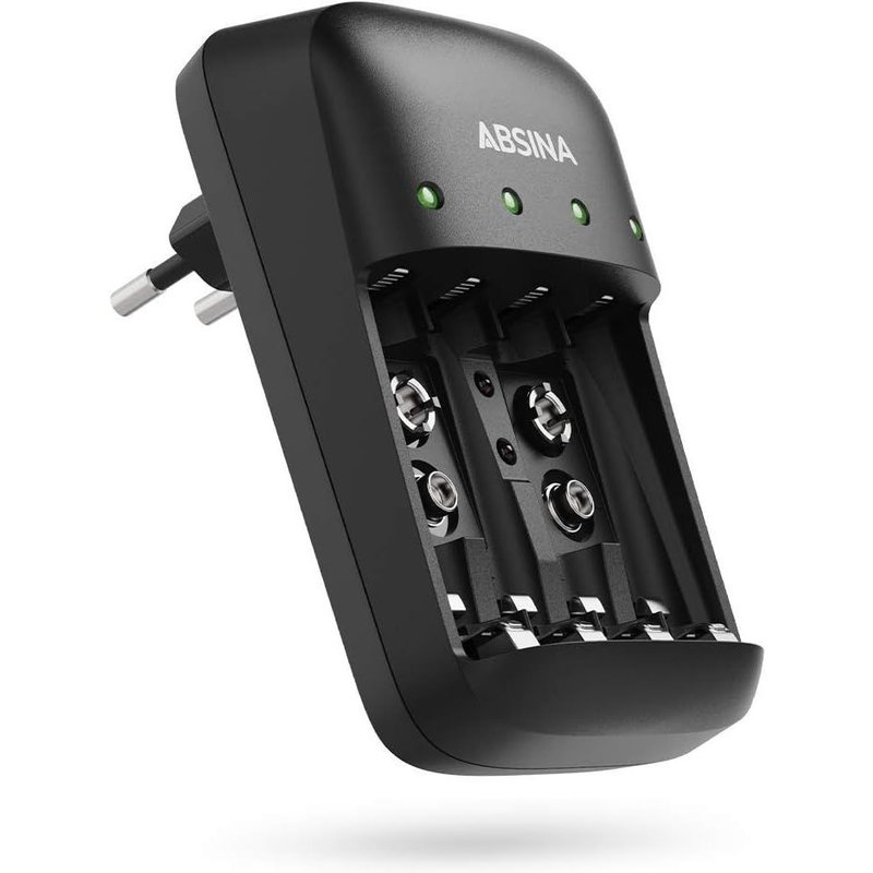 Chargeur De Piles Rechargeables Aa Aaa & 9V - Chargeur De Pile Nimh Avec 4 Emplacements - Chargeur Piles Rechargeable Pour Aaa, Aa & 9V - Chargeur Pile, Chargeurs De Piles, Rechargeur De Pile