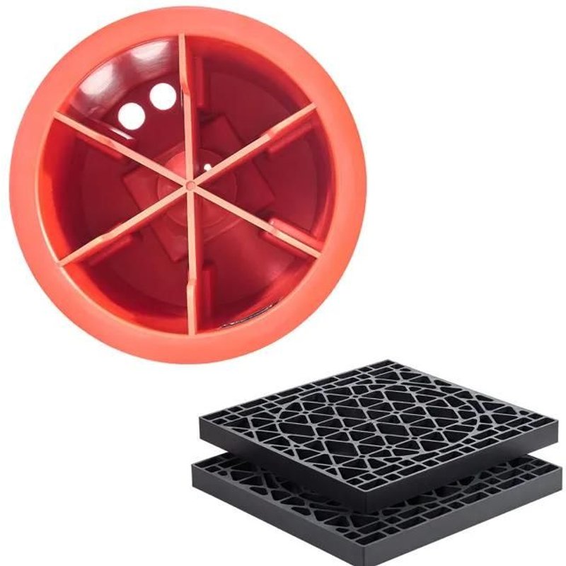 Patins de Cric de Caravane-Duoku-6PCs avec 2 Patins-Supports Stabilisateurs pour Voyage Camping-car