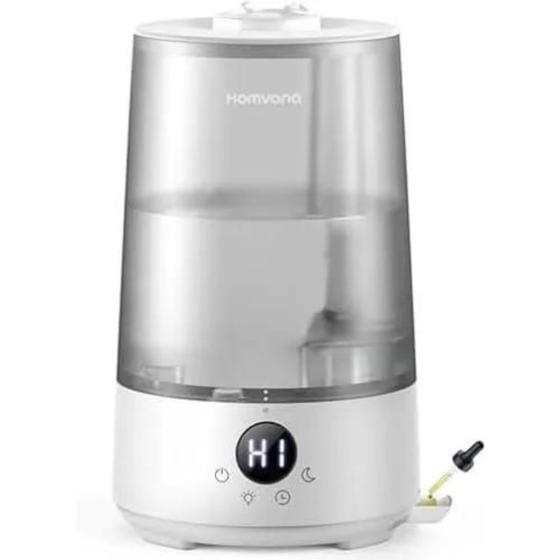 Homvana Humidificateur d'Air bébé, 3.6 L Cool Mist Top-Fill, 23dB Silencieux (SilentSpray), 34H Durable Humidificateu Chambre, Plant
