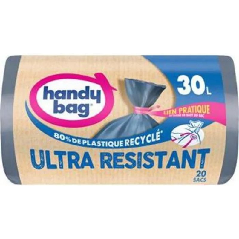 Handy Bag Sacs poubelle 30L Ultra résistant x20