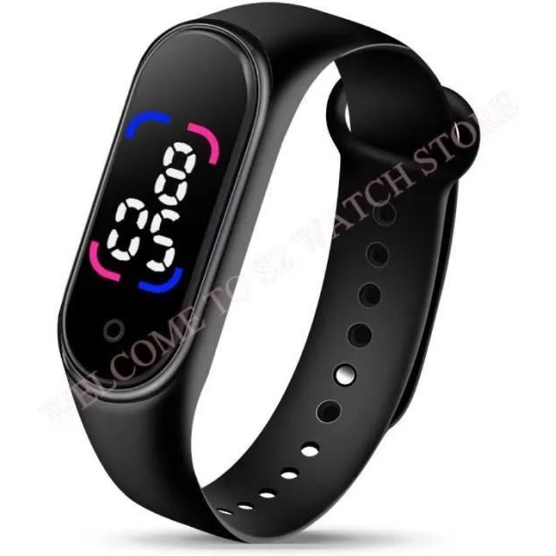 MONTRE BLUETOOTH-MONTRE INTELLIGENTE ,M6B--Montre de sport numérique LED étanche pour enfant, ado garçon et fille, bracelet en silic
