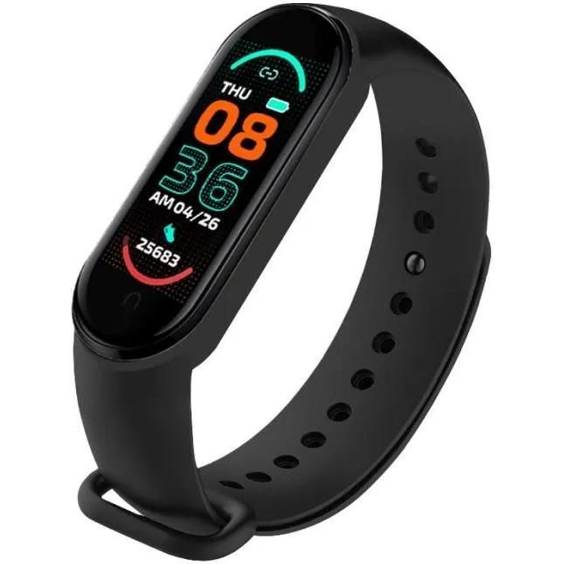 MONTRE BLUETOOTH-MONTRE INTELLIGENTE ,Black--Bracelet connecté M6 pratique, notification'informations sur les appels, contrôle de la