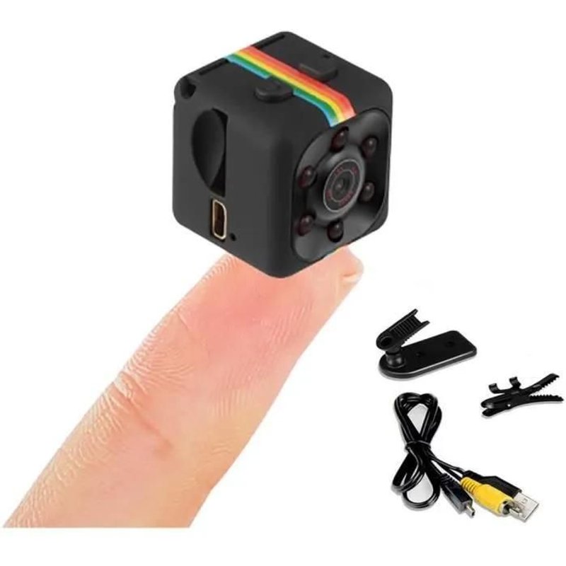 Mini caméra Espion cachée Full HD 960P - Noir - Vision Nocturne - Détection de Mouvement