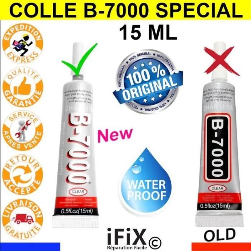Colle adhésif - B7000 - Modèle B-7000 - 15 ML - Transparent - Résiste à l'eau