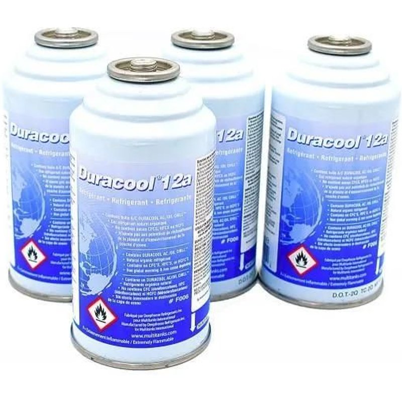 Lot de 4 canettes Duracool 12a , remplace le R12,R134a et 1234yf
