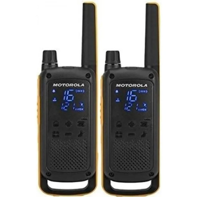 Motorola T82 Extreme PMR446 2-Way Walkie Talkie Radio Twin Pack - Jaune/Noir