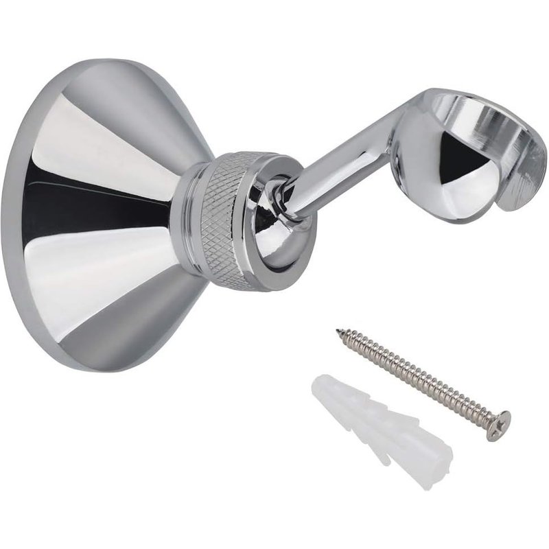 Support Pommeau de Douche Support Douchette à Main Mural 360 Degrés Reglable pour Tuyau Standard, Chromé