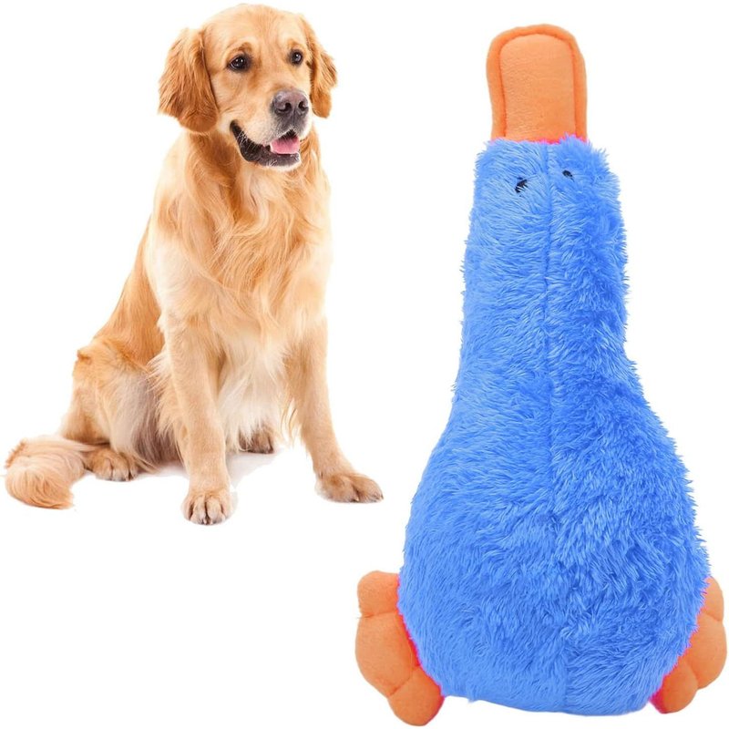 Dog Toy For Small Medium And Large Breeds,Cute Duck With Soft Squeaky Fun For Indoor Puppies And Elderly Puppies Plush Without Mess To Chew And Play (Blue)