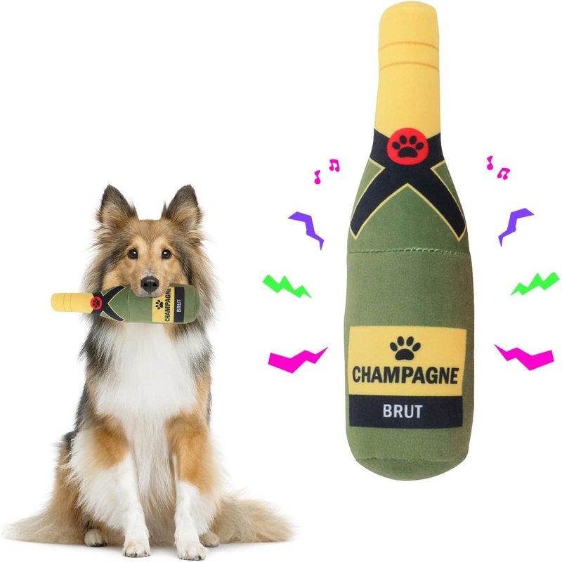 Squeaky Dog Toy-Beer Bottle Shaped Chew Toy For Small Medium Large Dogs