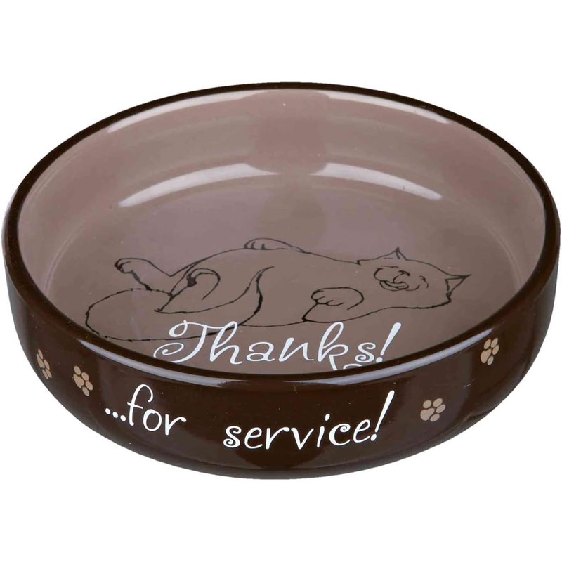 Ceramic Short Nose Cat Bowl