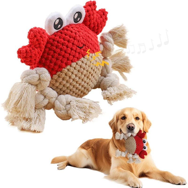 Squeaky Dog Toy,Anti-Stress Dog Toy,Dog Toy,Interactive Cotton Rope Toy for Puppies,Small and Medium Dogs