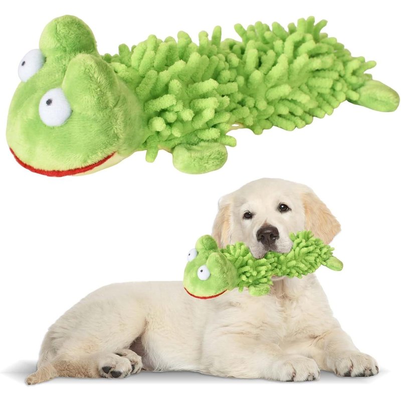 Plush Dog Toy,Chew Toy,Dog Toys,Interactive,Plush Sound Toys for Puppies,Small,Medium,Large Dogs(Green Knock)