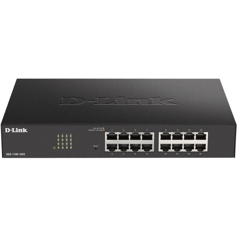 D-Link DGS 1100-16V2 - Commutateur - intelligent - 16 x 10/100/1000 - de bureau, Montable sur rack