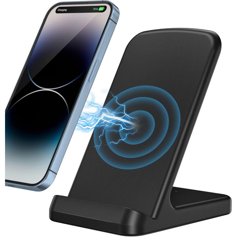 Wireless Charger, Induction Charger 15w Wireless Charger Stand,Fast Wireless Charger For Iphone 16/15/14/13/12/11/Xr/X,Samsung Galaxy S25/S24/S23/S22/S21,And Qi Certified Devices.