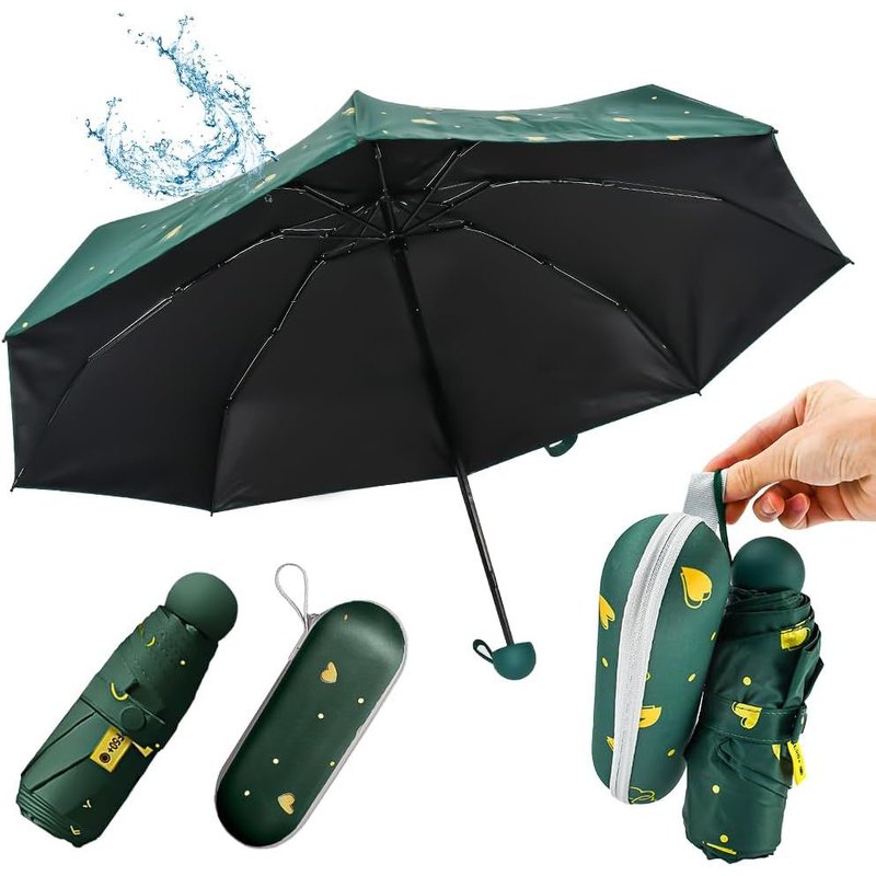 Tzf-Mini Parapluie Pliant 8 Cadres De Support Mini Parapluie Parapluie Soleil Anti Uv Mini Parapluie Poche Mini Parapluie Résistant Au Vent Petit Parapluie Voyage Pour Pluie Ou Soleil