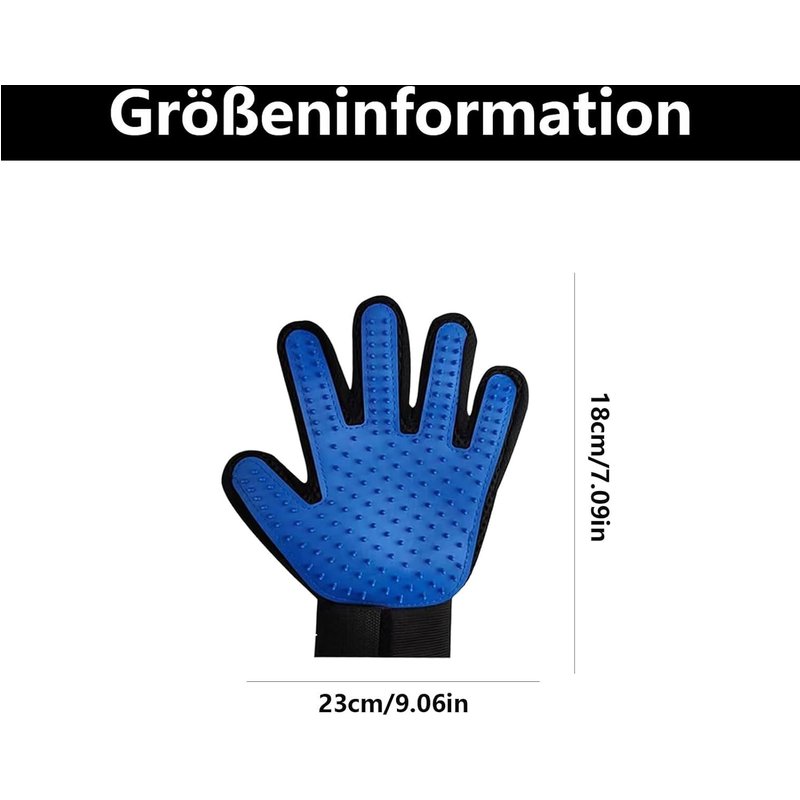 Gant De Toilettage Pour Chat-Pour Le Toilettage Des Chiens-Effet Massant (Bleu Clair)