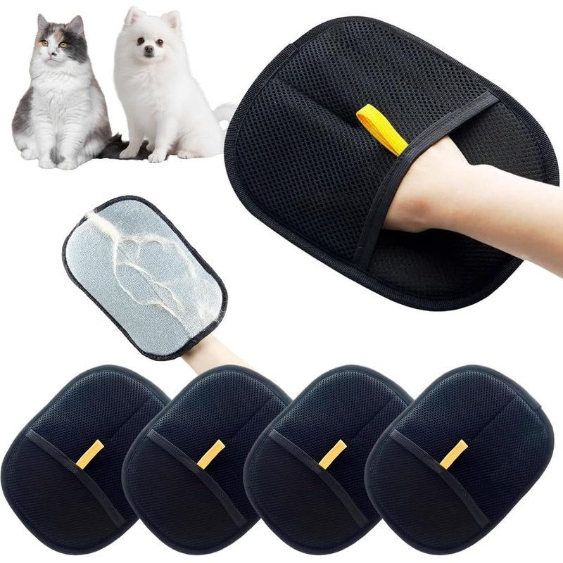 4 Pcs Gants D'épilation,Gants De Soin Double Face Pour Chiens Et Chats,Anti-Statique Pour Les Canapés Et Les Vêtements, S