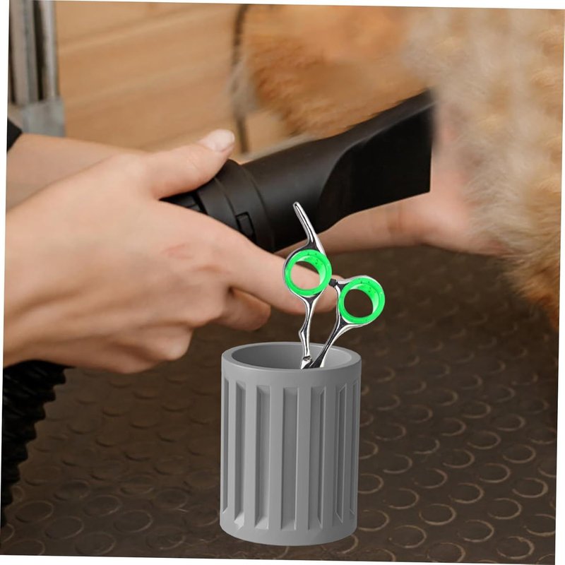 12 Pcs Soft Silicone Pet Grooming Rings Colorful Scissors For Cutting Pet Hair