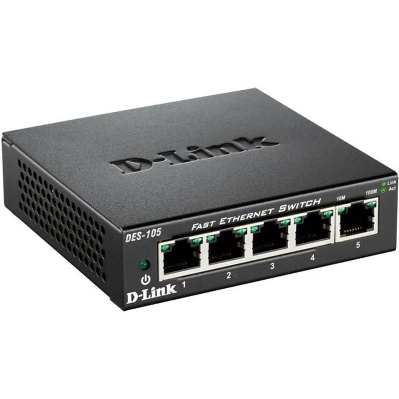 D-Link DES 105 - Commutateur - 5 x 10/100 - de bureau